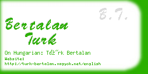 bertalan turk business card